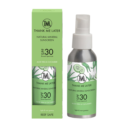Natural Mineral Sunscreen SPF30 - Aloe Vera & Cucumber (100ml)